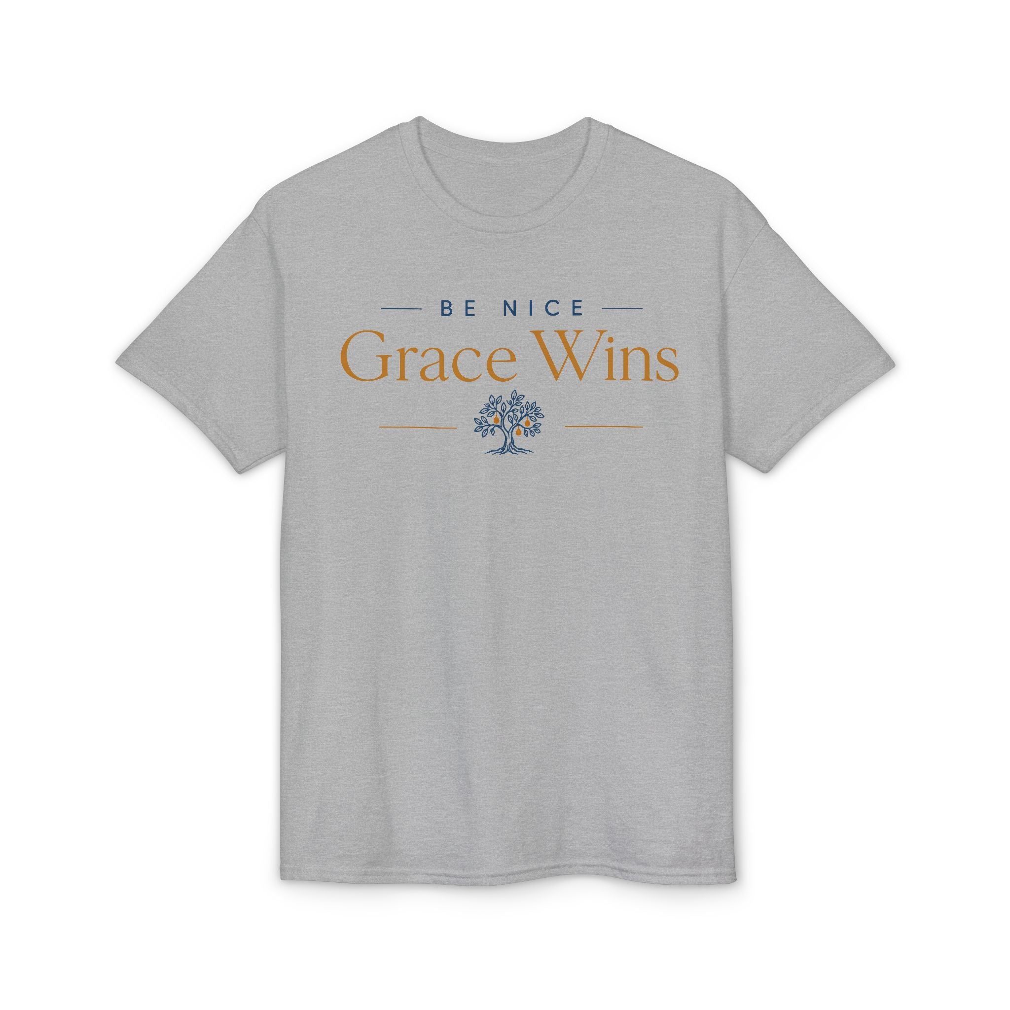 Be Nice Performance Tee in Sport Grey, front view