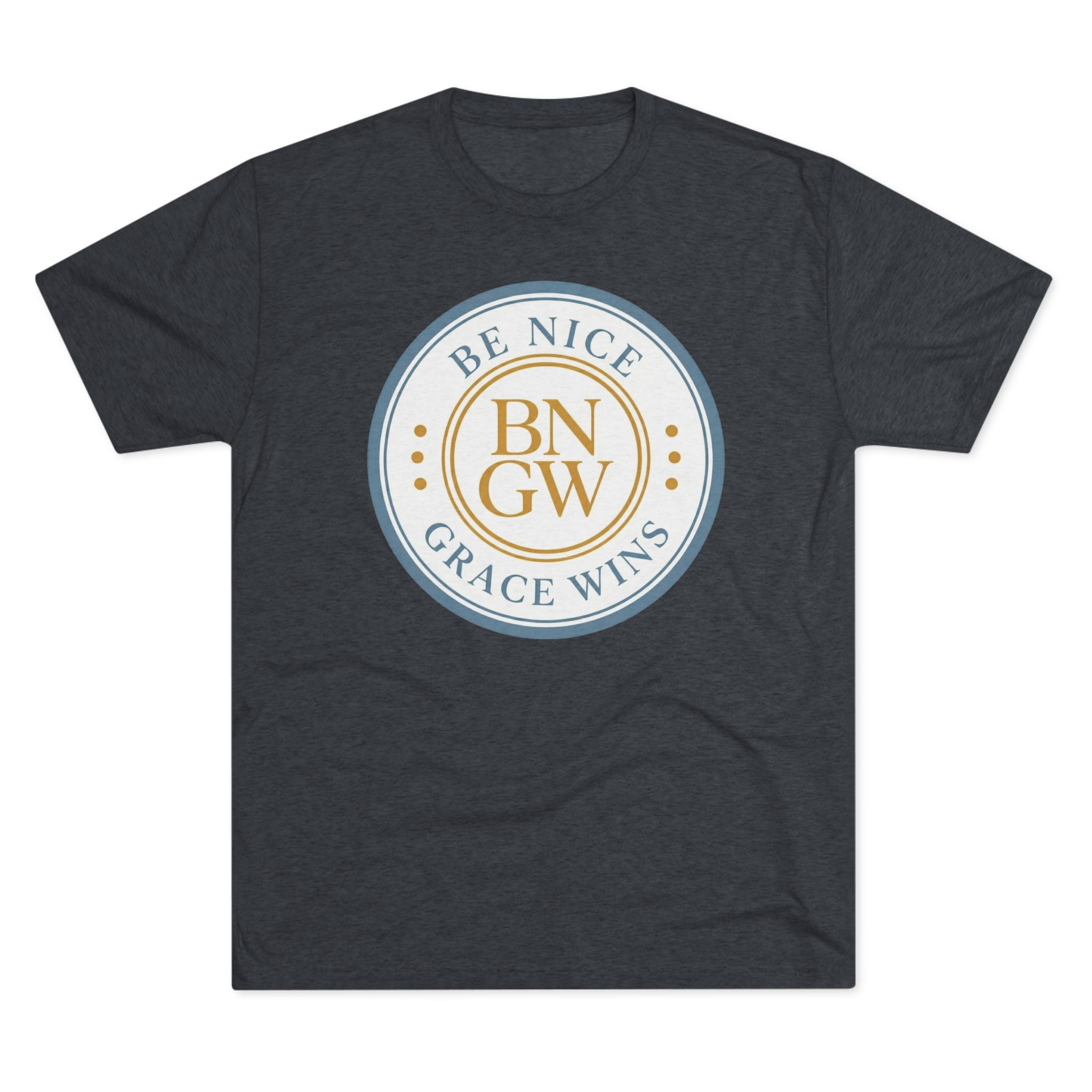 Tri-Blend Tee in Heather Black, front view