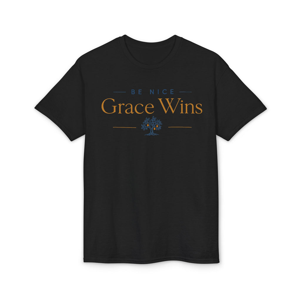 Be Nice Performance Tee in Black, front view