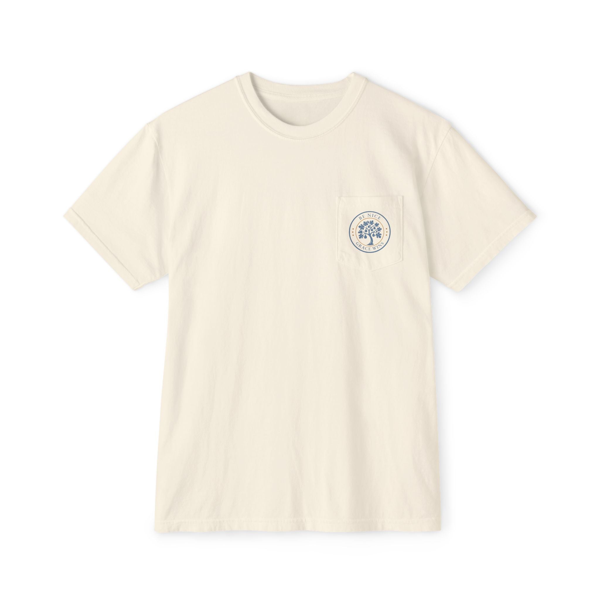 Fig Tree Pocket Tee in Ivory, front view