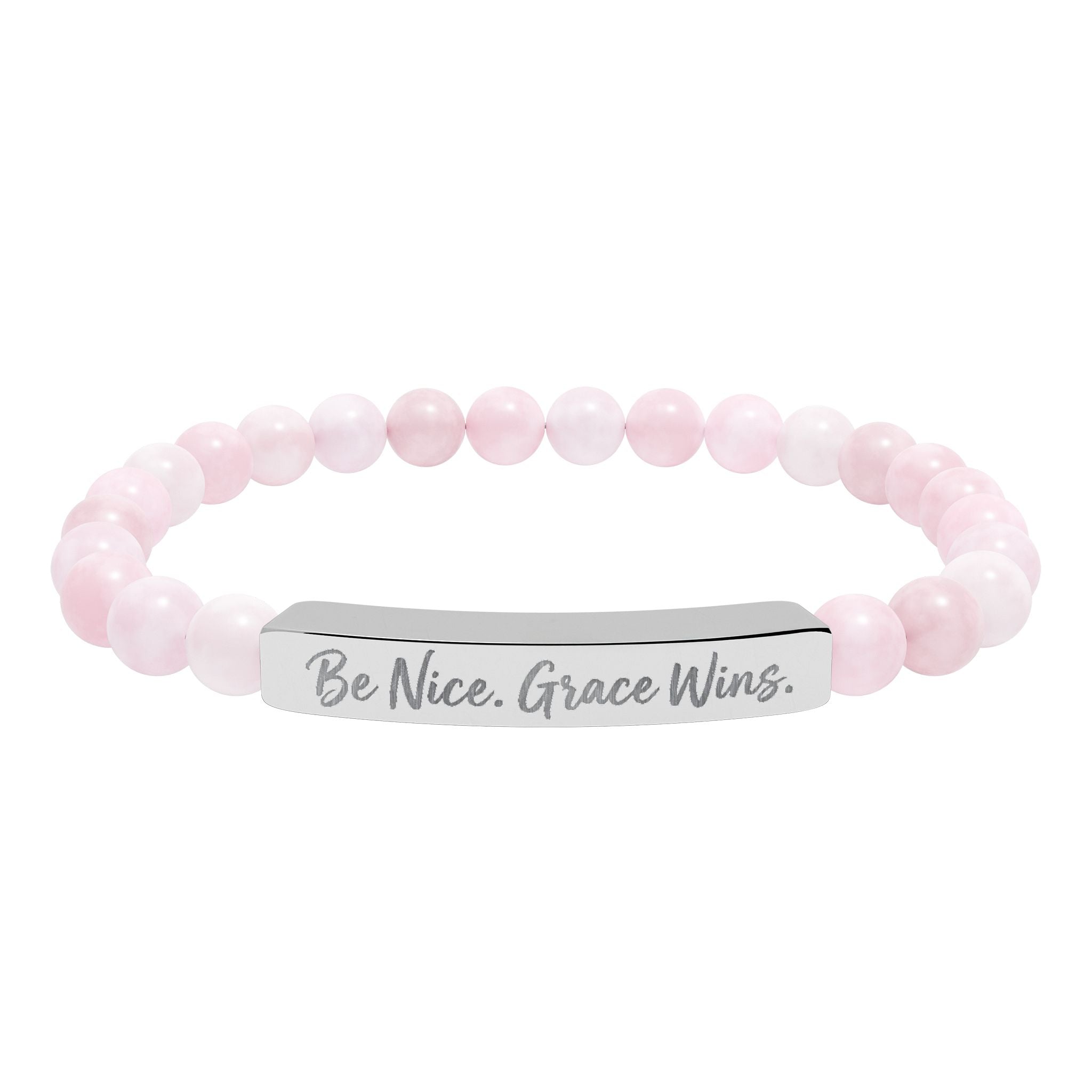 Be Nice Stone Bracelet Rose Quartz flat product image