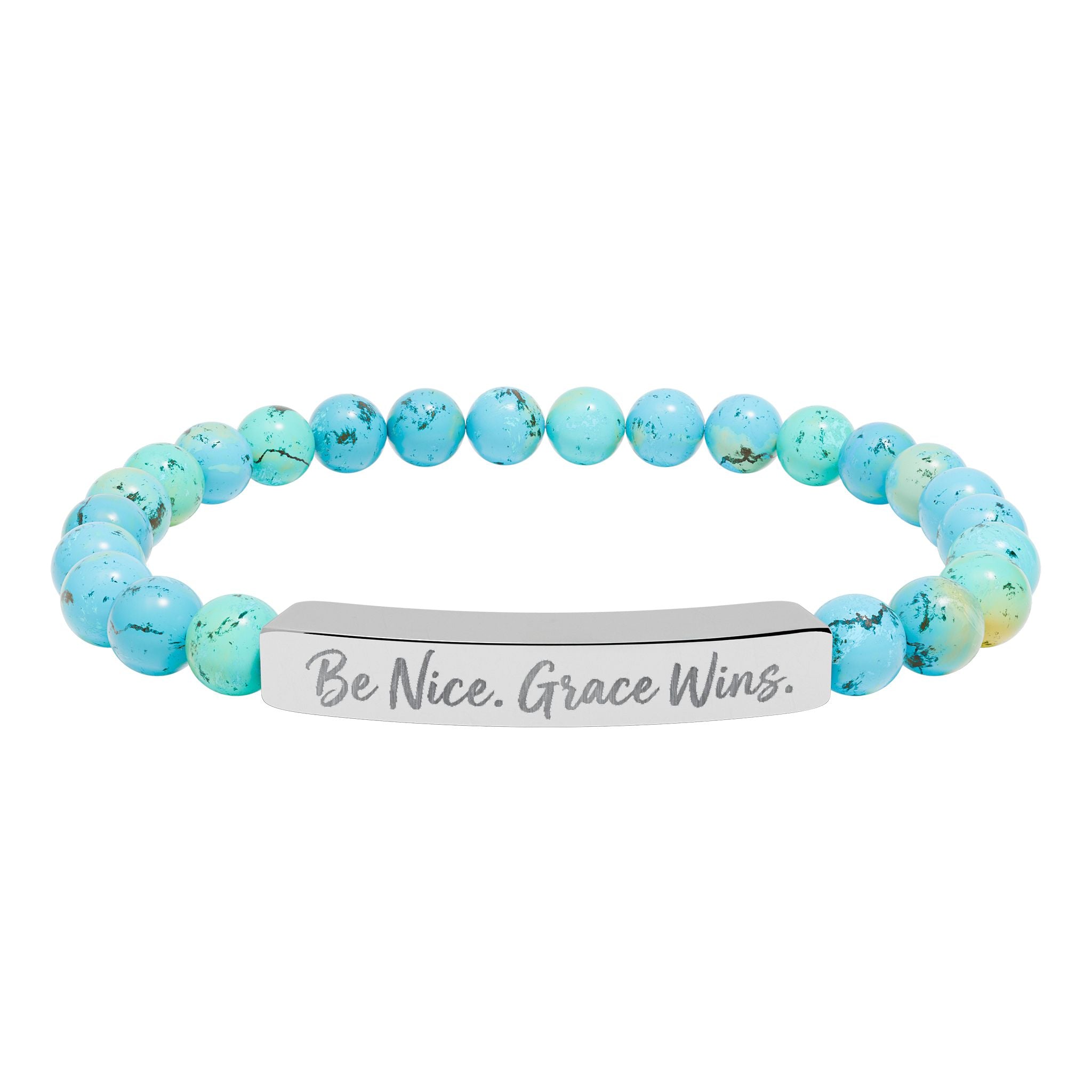 Be Nice Stone Bracelet Turquoise flat product image