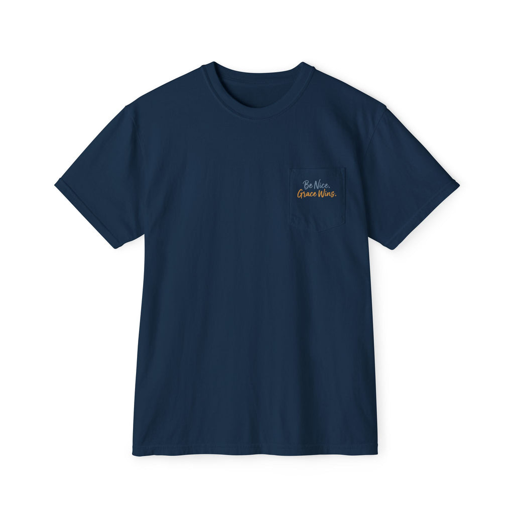 Everyday Pocket Tee in Navy, front view