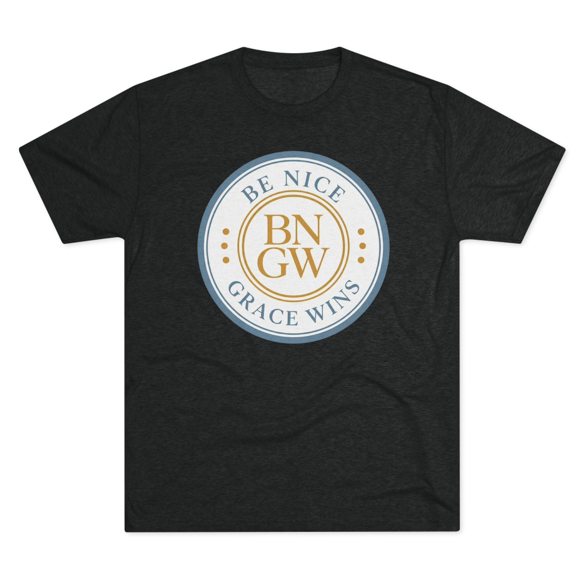 Tri-Blend Tee in Black, front view