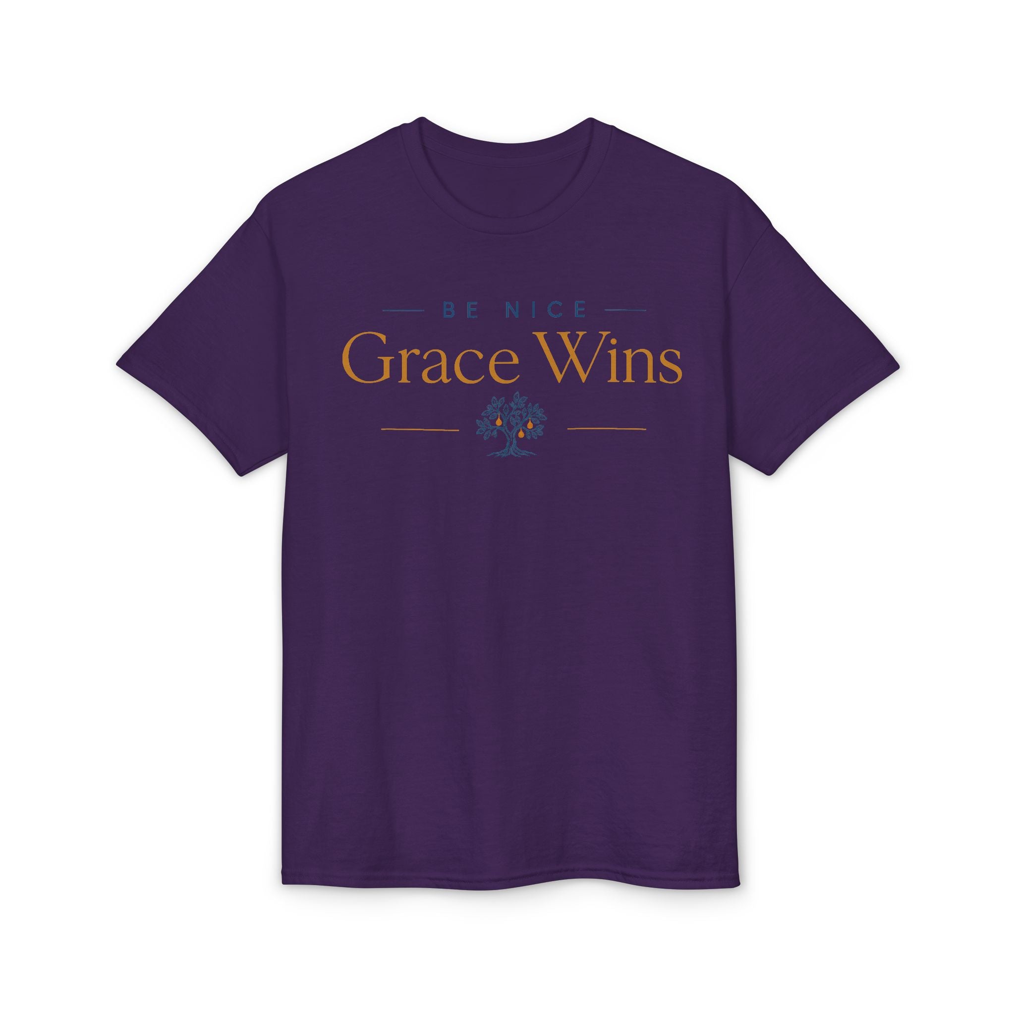Be Nice Performance Tee in Purple, front view