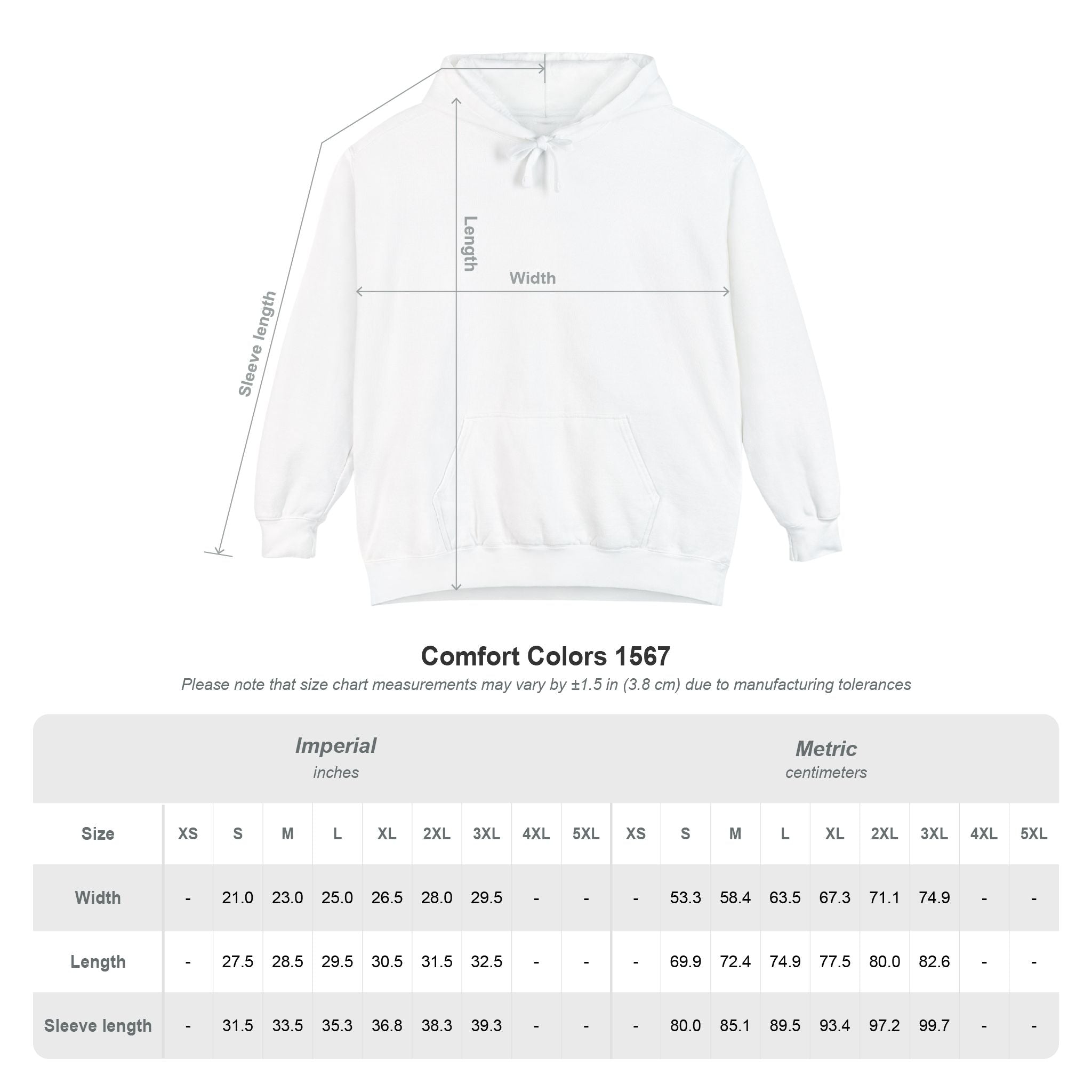 Be Nice Grace Wins Hoodie size chart