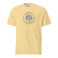 Heritage Badge Tee in Butter - front view with BNGW fig tree emblem